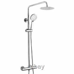 Niki Slim Round Thermostatic Dual Control Twin Head Shower Mixer Thermostatic