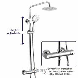 Niki Slim Round Thermostatic Dual Control Twin Head Shower Mixer Thermostatic