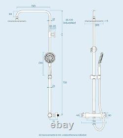 Niki Slim Round Thermostatic Dual Control Twin Head Shower Mixer Thermostatic