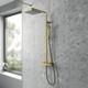 Nuie Thermostatic Bar Mixer Valve Shower Luxury Bathroom Handset Hose Complete