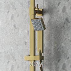 Nuie Thermostatic Bar Mixer Valve Shower Luxury Bathroom Handset Hose Complete