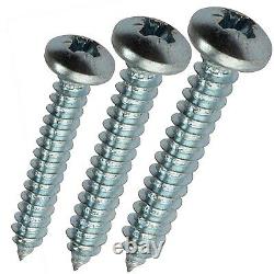 Number 4 6 8 10 12 14 Pozi Head Self Tapping Screws + Speed Fastener Panel Clips
