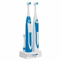 OralFresh Pro20 Electric Rechargeable Twin Rotary Toothbrushes Sonic Clean Heads