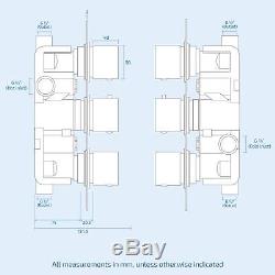 Orta Square Concealed Thermostatic Mixer Valve Hand Held 300mm Shower Head Set