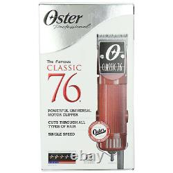 Oster Classic 76 Universal Motor Clipper with Detachable #000 & #1 Blade (Red)