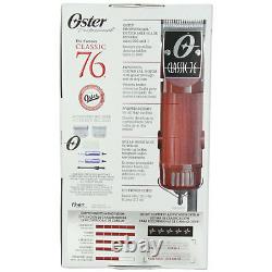 Oster Classic 76 Universal Motor Clipper with Detachable #000 & #1 Blade (Red)