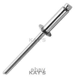 POP RIVETS DOME HEAD OPEN END BLIND A2 STAINLESS STEEL 3mm 3.2mm 4mm 4.8mm 5mm