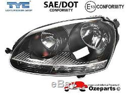 Pair LH+RH Head Light Lamp Black Halogen For Volkswagen VW Golf MK 5 GTi 0408