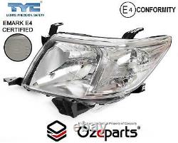 Pair LH+RH Head Light Lamp Chrome For Toyota Hilux 20112015 2WD 4WD Ute