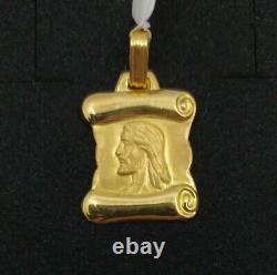 Pendant Gold 18k. Parchment Head Of Cristo. 2,83 Gramos. 20,8 MM