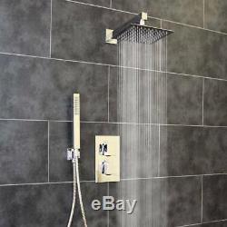 Premium TMV2 Concealed Thermostatic Shower Mixer Valve 2 Outlets Ultra Thin Head