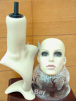 Professional Female Mannequin Head Display Hat Wig Jewelry Headphones Hats