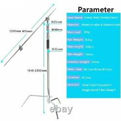 Professional Heavy Duty Studio C-Stand with Gobo Arm Grip Heads Century Stand UK