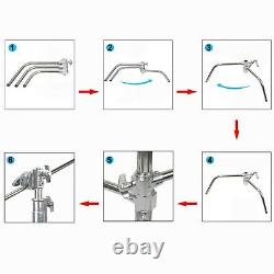 Professional Heavy Duty Studio C-Stand with Gobo Arm Grip Heads Century Stand UK