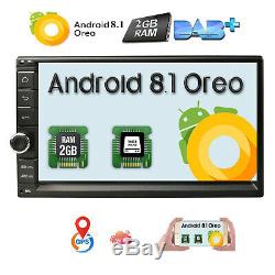 Quad-core Android 8.1 7 HD Car Stereo Head Unit GPS Navi Radio 2Din ROM 16GB US