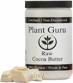 Raw Cocoa Butter 1lb /16 oz FOOD GRADE 100% Pure Unrefined Organic Cacao Bean