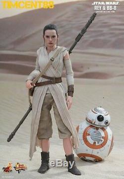 Ready! Hot Toys MMS337 Star Wars EP VII The Force Awakens 1/6 Rey and BB-8 set