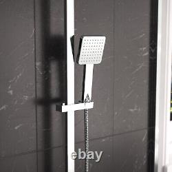 Rosa Exposed Thermostatic Shower Mixer Bathroom Twin Head Round Square Bar Set