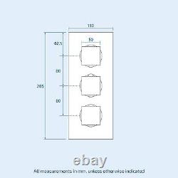 Rose 2 Way Square Concealed Thermostatic Mixer Valve Hand Held Shower Head