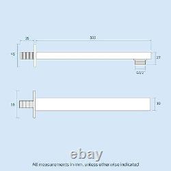 Rose 2 Way Square Concealed Thermostatic Mixer Valve Hand Held Shower Head