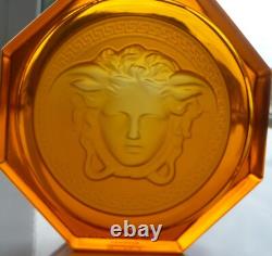 Rosenthal Versace Glass Coasters 6 Medusa Head BRAND NEW Boxed Amber Authentic