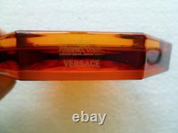 Rosenthal Versace Glass Coasters 6 Medusa Head BRAND NEW Boxed Amber Authentic