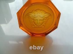 Rosenthal Versace Glass Coasters 6 Medusa Head BRAND NEW Boxed Amber Authentic