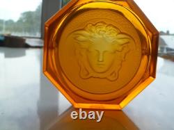 Rosenthal Versace Glass Coasters 6 Medusa Head BRAND NEW Boxed Amber Authentic