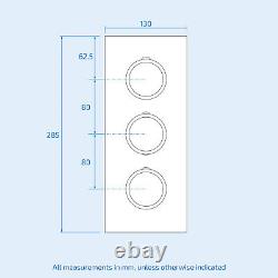 Round Black Matt Rainfall Shower Head and Hand Held Thermostatic Control Temel