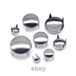 Round Nail Head Studs for Leather Purses Crafts Clothes Decoration Gold Silver