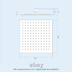 Round Square 2 Dial 2 Way Concealed Thermostatic Shower Head Mixer Valve Set