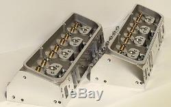 SBC CHEVY 350 383 406 NKB ALUMINUM HEADS 64cc CHAMBERS 200cc NKB-BARE STR. PLUG