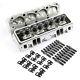 Sbc Chevy 350 Complete Angle Aluminum Cylinder Heads 220cc 64 Studs Guide Plates