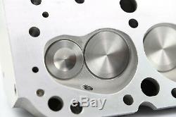 SBC Chevy 350 Complete Angle Aluminum Cylinder Heads 220cc 64 Studs Guide Plates