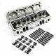 Sbc Chevy 350 Complete Straight Alum Cylinder Heads 190cc 64 3/8 Studs G Plates