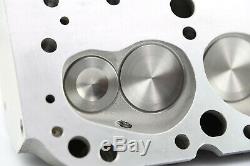 SBC Chevy 350 Complete Straight Aluminum Cylinder Heads 190cc 64 Studs G Plates