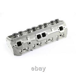 SBC Chevy 350 Complete Straight Aluminum Cylinder Heads 220cc 64 Studs G Plates
