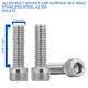 Stainless Steel Allen Cap Head Bolts Socket Screws M6 X 90mm