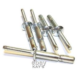 STRUCTURAL POP RIVETS DOME HEAD STEEL MONOBOLT BREAKSTEM FASTENERS 4.8mm, 6.3mm