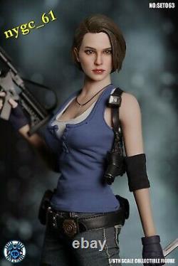 SUPER DUCK 1/6 Resident Evil Female Policeman Head & Suit SET063 fit 12'' PH Dol