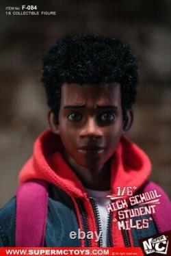 SUPERMCTOYS 1/6th Collectble Figure Spider-Man Miles Morales F-084 Student Toys