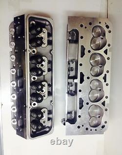 Sbc loaded V 8 Cylinder Heads SBC 350 327 200cc straight PLUGS roller cam dble