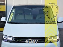 Scheinwerfer echtes LED Tagfahrlicht für VW T5 Bus Facelift schwarz