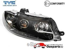 Set Pair LH+RH Head Light Black Projector Type For Holden Commodore VT 9700