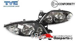 Set Pair LH+RH Head Light Lamp Altezza Black For Ford Falcon / Fairmont AU 9802