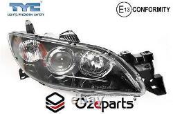 Set Pair LH+RH Head Light Lamp (Black) For Mazda 3 BK 4 Door SEDAN 20032009