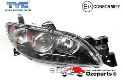 Set Pair LH+RH Head Light Lamp Black For Mazda 3 BK 4 Door Sedan SP23 0309