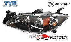 Set Pair LH+RH Head Light Lamp Black For Mazda 3 BK 4 Door Sedan SP23 0309