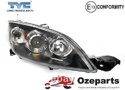 Set / Pair LH+RH Head Light Lamp Black For Mazda 3 BK SP23 0309 5 Door Hatch