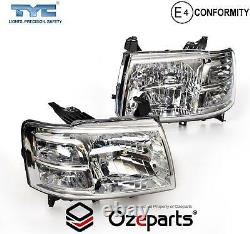 Set / Pair LH+RH Head Light Lamp Chrome For Ford Ranger PJ Ute 20062009